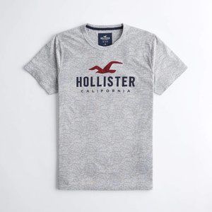 Hollister Applique Logo Graphic Tee